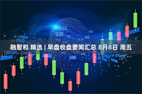 融智和 精选 | 早盘收盘要闻汇总 8月8日 周五